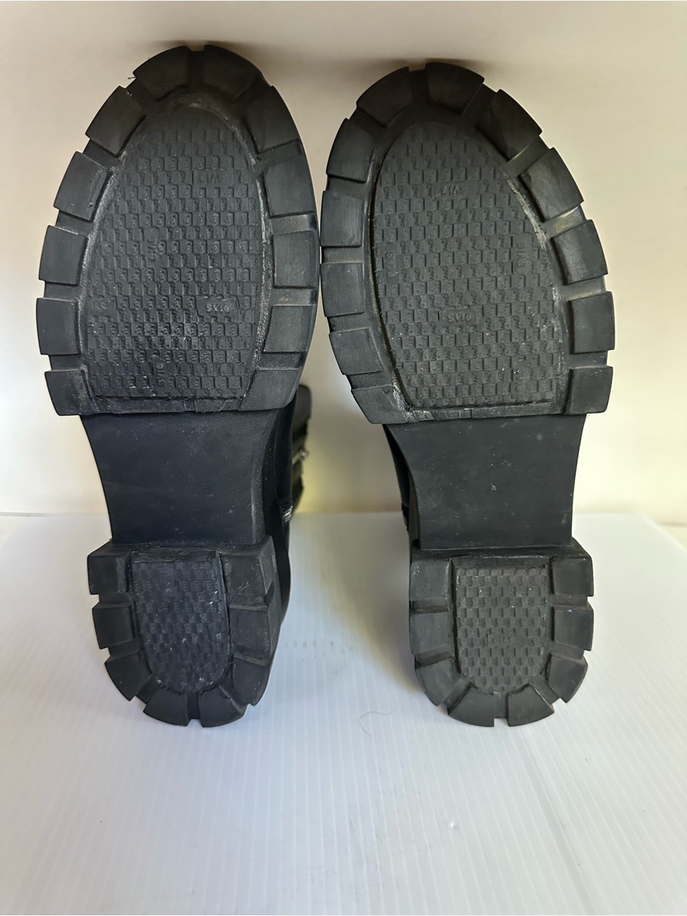 Wishbone Collection Chelsea Combat Boots Women's Sz 6.5 Chunky Gothic LIKE NU - Picture 5 of 8